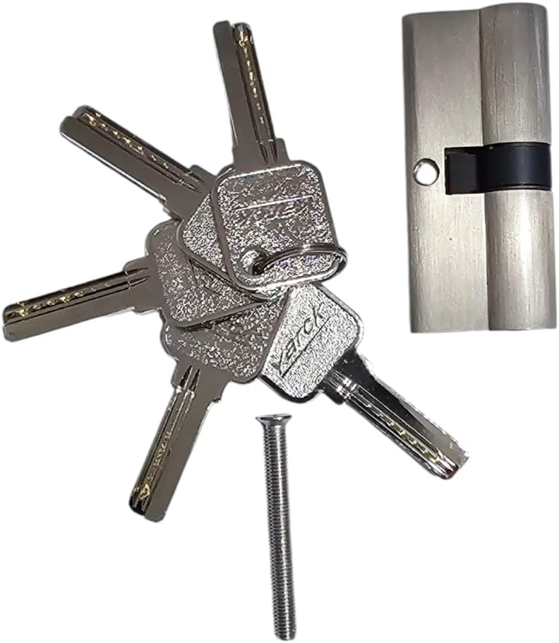 Door Lock Cylinder, Heavy duty, Made of Brass and Zinc, with 5 Computer Keys, 80 mm