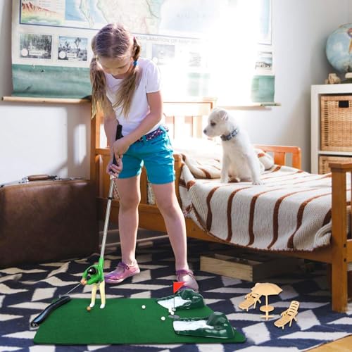 Wassteel Mini Golf Toys for Kids/Adult, Retirement Gift Two Mini Golfers for Parent-Child Interaction, Fun Play Golf Indoor Games, Family Game for 6 7 8 9 Year Old Boys Girls