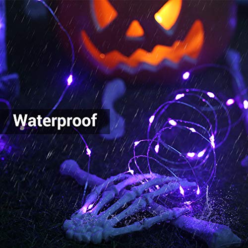 Luces de Hadas Púrpura BrizLabs 19.47ft 60 LED Batería miniatura 7
