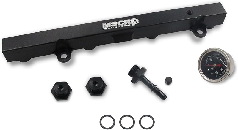 Flauta de combustível com kit de manômetro de óleo WnSEu para Honda Civic e Acura RSX K20 K24