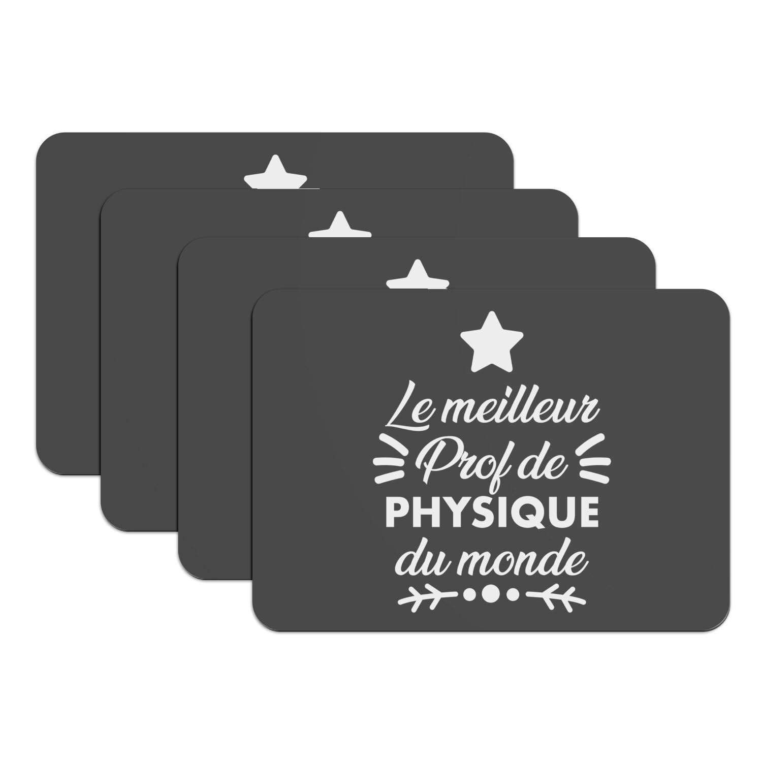 Set de table dessous caoutchouc noir grand format finition soignée cadeau physique