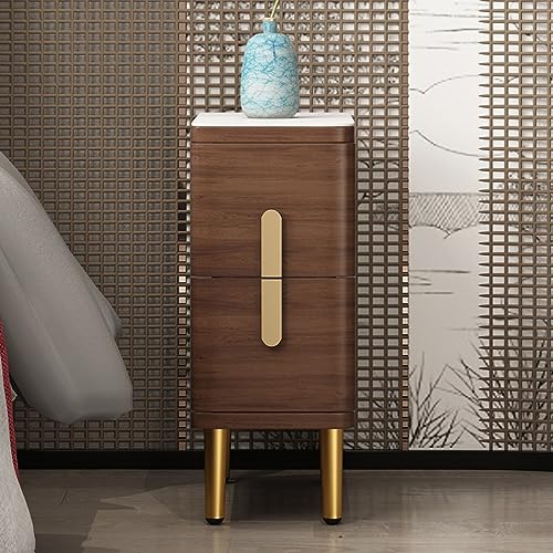 SDVantage Mesita de noche de apartamento pequeño y simple, pequeña mesita de noche estrecha de madera con una altura de 15 cm. Especificaciones del producto: 20 x 40 x 54 cm