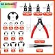 Tanstic 310Pcs C-Clip Externe Sicherungsringe Sprengringe Sortiment Kit(M4-M28) + E-Clip E Clip Sortiment(1.5mm-10mm) mit Sprengring Zange und Pinzette