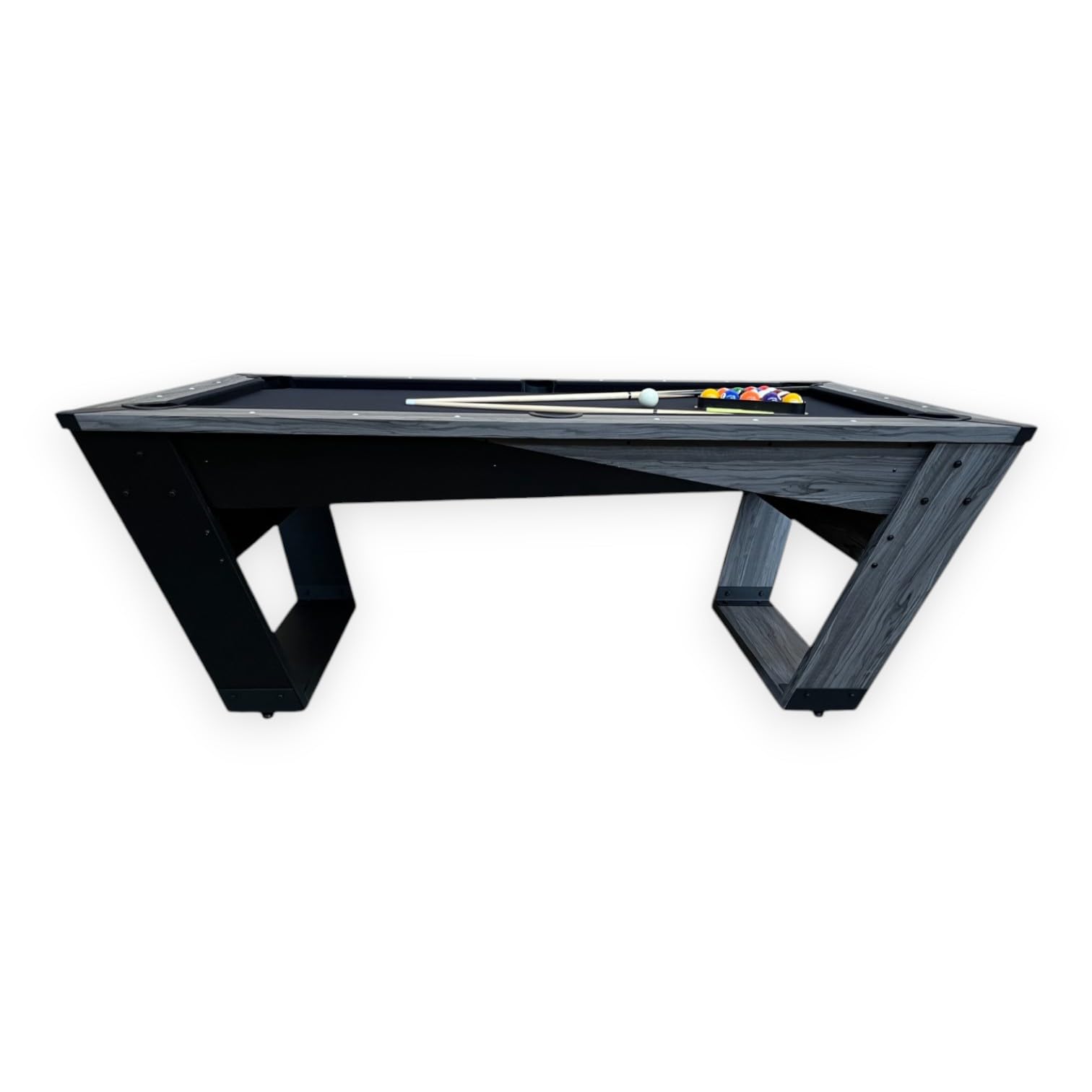 Mesa de billar profesional con accesorios – Mesa de billar para adultos diseño negro – 2,1 m Neptune