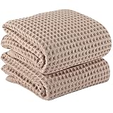 PUSKUL Turkish Cotton Waffle Bath Towels