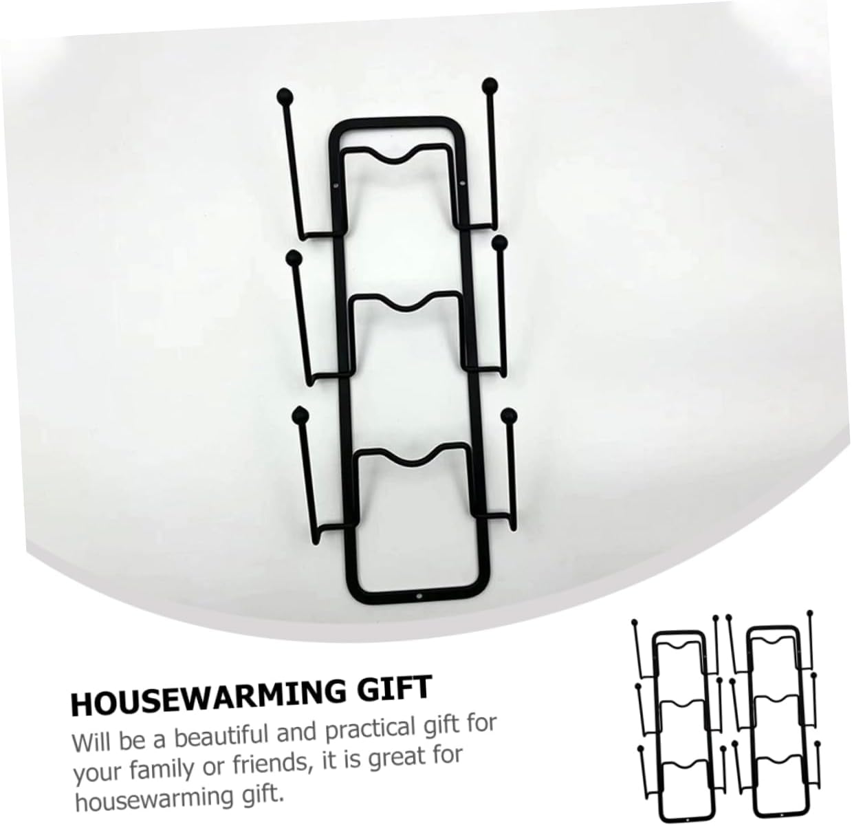 2pcs Pot Lid Organizer -mounted Kitchen Storage for Cookware Lids Space-saving Design Neat Countertop and Reusable Pan Cover Holder Black