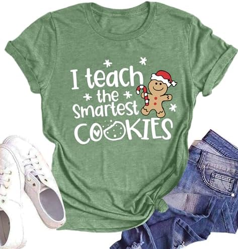 Teacher Christmas Shirts Women I Te...