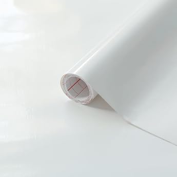 d-c-fix Furniture Adhesive Film High Gloss White 67.5 cm x 2 m | Washable and self-adhesive decorative film for kitchen, cupb