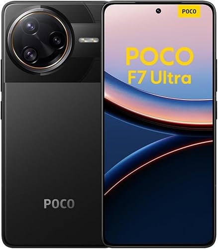 XIAOMI POCO F7 Ultra Smartphone, 16GB+512GB, Black, 5300mAh Battery, 120W HyperCharge, HyperAI (No Power Adapter Included)