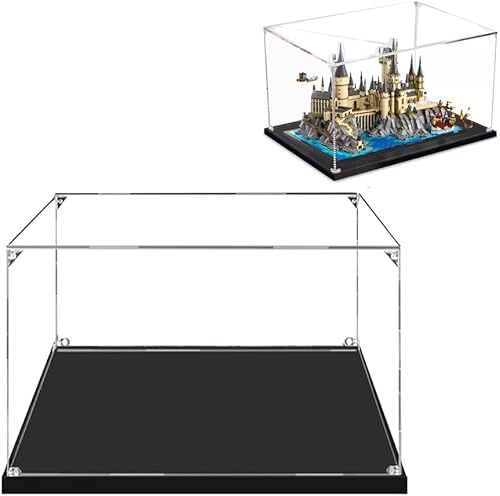 T-Club Vitrina acrílica para Lego 76419 a prueba de polvo transparente vitrina para (Hogwarts Castle and Grounds) (modelo de bloque de construcción