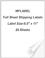 Vista 110 de MFLABEL 2x4 Shipping Labels - 25 Sheets (250 Labels) for Laser & Inkjet Printers, 10-UP FBA Address Stickers, Matte White Self-Adhesive Mailing