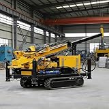 Crawler Mounted Drill Rig Hydraulische Kernbohrvorrichtung für Wasserbrunnenbau Hartgesteinsbohrung Bodennageln mit Dual-Speed-Drehantrieb & effizientem Kühlpaket