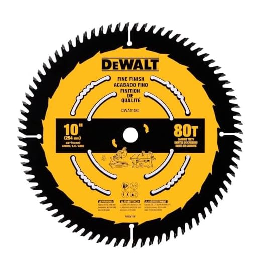 DEWALT Table Saw Blade, 10 inch, 80 Tooth, Fine Finish, Ultra Sharp Carbide (DWA11080)