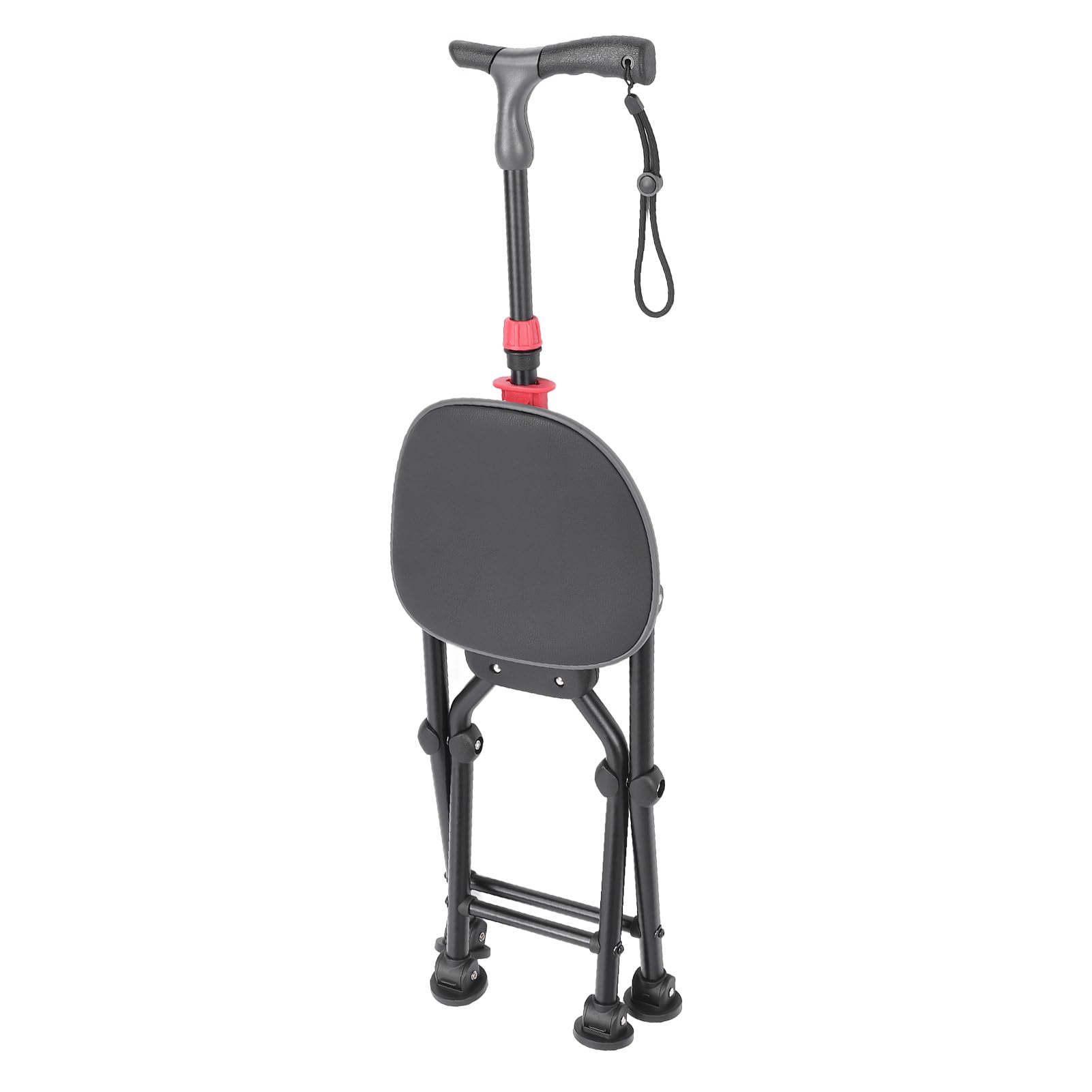 Bastón para Caminar, Silla de Caña Plegable Liviana para Senderismo, con de Soporte Estable, sin Deslizamiento