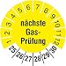 Produktbild 10 Prüfplaketten nächste Gasprüfung 30 mm Prüfetiketten Gas 2025-30