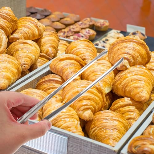 Lurrose 2 Stücke Koreanisch- Japanischer Grillzangen Steakzangen Edelstahl Langer Grill Pinzette Zangen Grill Clip Zangen für BBQ Kochen Meeresfutter Silber