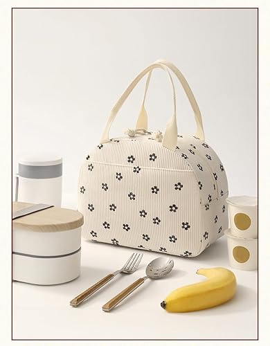 Miniatura 4 de Lonchera portátil para mujer, tamaño mediano de 10 x 7.5 x 5.5 pulgadas, mantiene la comida fresca durante más de 5 horas, fácil de limpiar, ideal