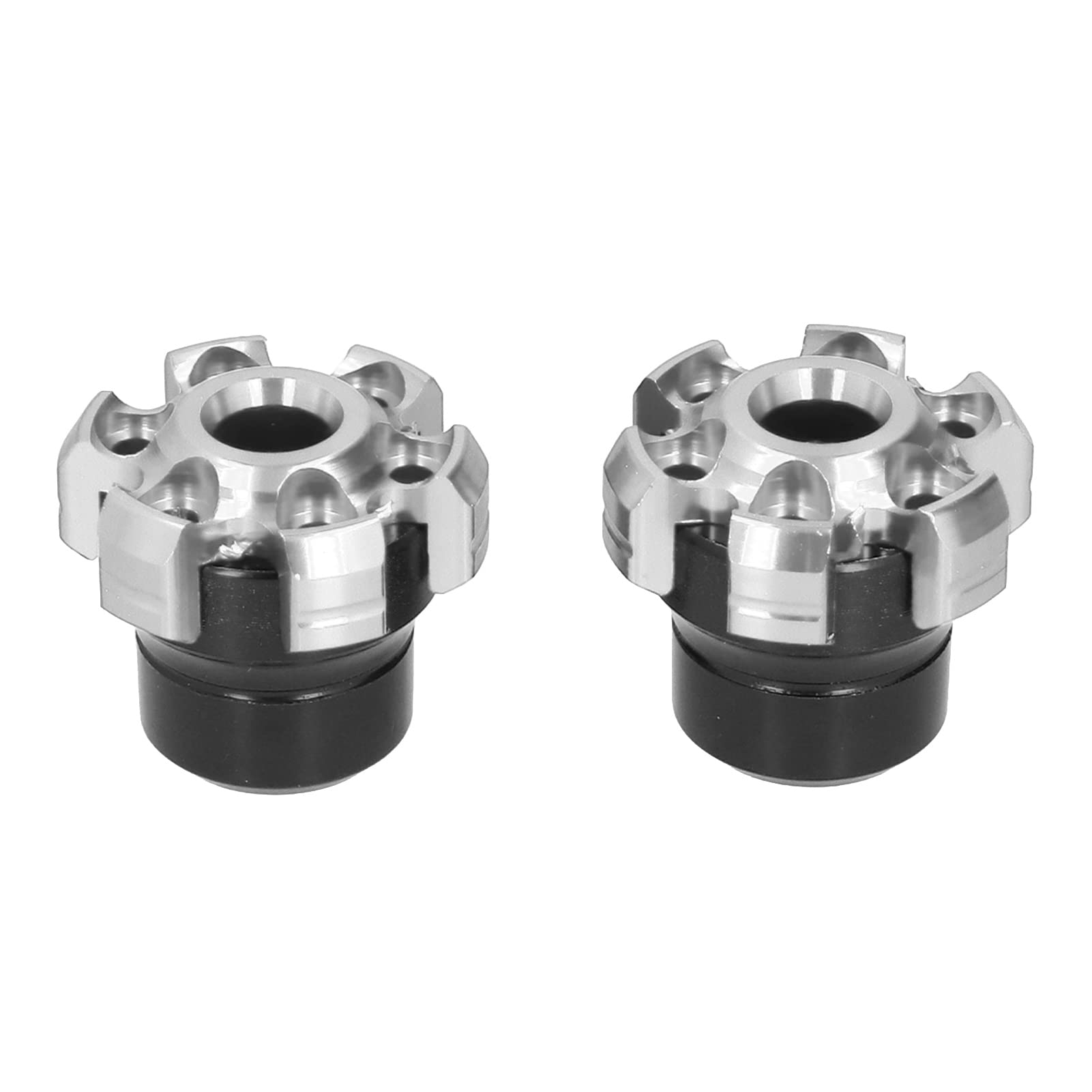 KKPLZZ Curseurs de Cadre de Fourche de Roue 2 Pièces, Protection contre les Accidents de Moto en Alliage D'aluminium CNC, avec des Performances Stables, pour Motos Universelles et Vélos (Argent)