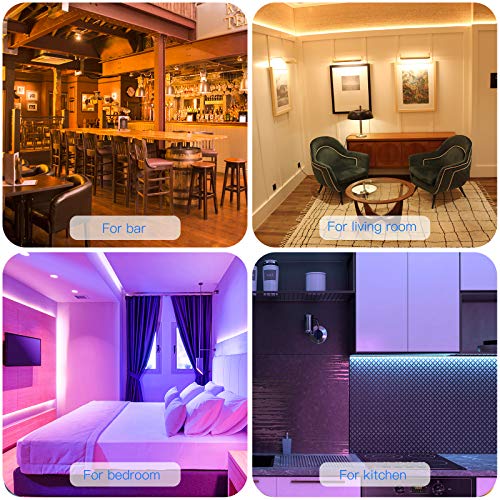 100Ft Led Strip Lights Music Sync Color Changing Rgb Led Strip 44-Key Remote, Sensitive Built-In Mic, App Controlled Led Lights Rope Lights, 5050 Rgb Led Light Strips For Bedroom Party Home Kitchen #TOP5