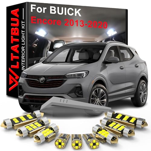 LED Interior Light Kit Package Replacement for BUICK Encore 2013 2014 2015 2016 2017 2018 2019 2020, Super Bright 6000K White