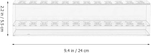 Miniatura 2 de Tofficu Soporte acrílico transparente para bolígrafo, soporte de exhibición de bolígrafo de 24 ranuras, organizador de lápices de cejas, estante de