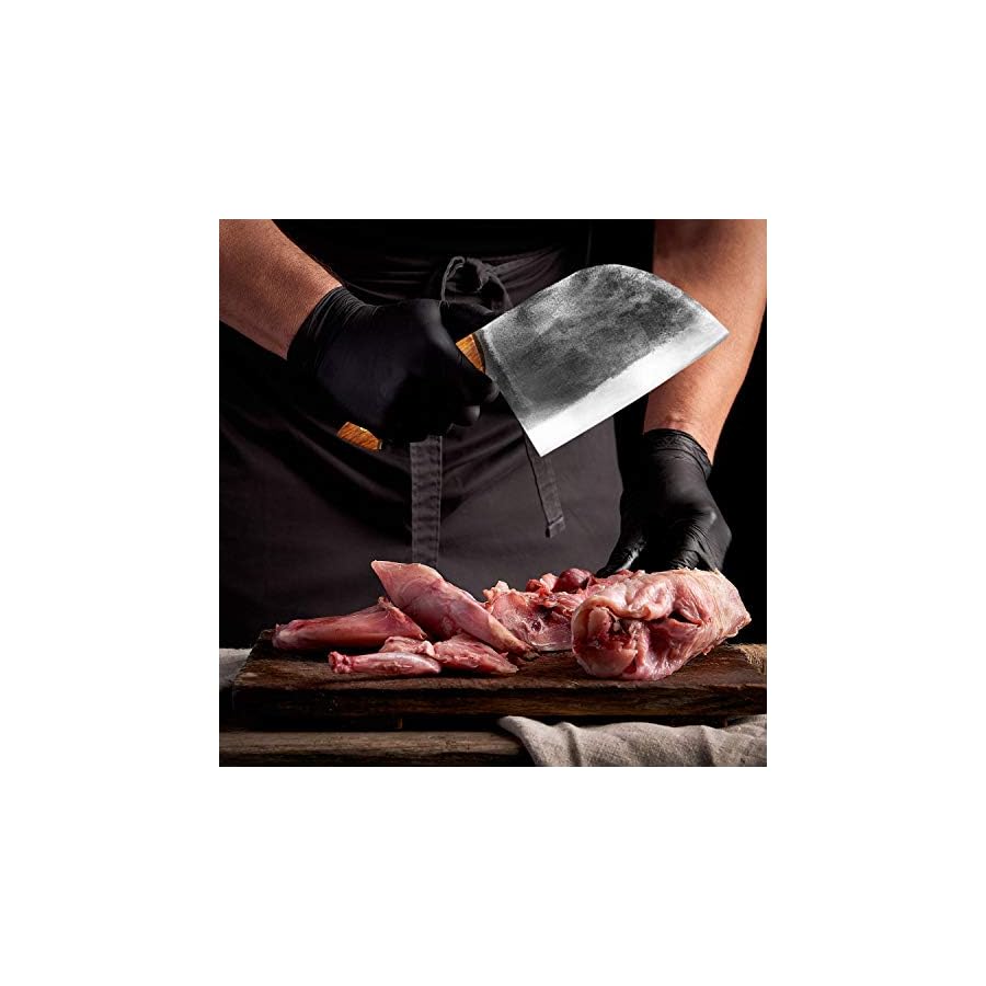 Serbian-Chef-Knife-Heavy-Duty-Butcher-Knives-Set-Professional-Carbon-Steel-Cleaver-Knife-wSheath-Rustic-Full-Tang-Big-Camp-Bone-Chopper-for-Men-BBQ-Cutting-Kitchen-Cooking-Chopping GUSMAN CUTLERY Serbian Chef Knife - Heavy Duty Butcher Knives Set Professional Carbon Steel Cleaver Knife w/Sheath Rustic Full Tang Big Camp Bone Chopper for Men BBQ Cutting Kitchen Cooking Chopping