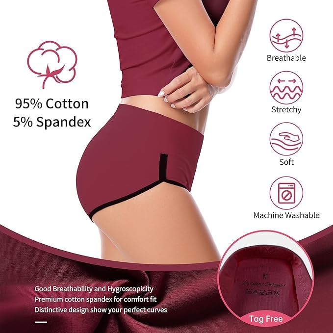 Image of DIVING DEEP Womens Breathable 100% Hipser Regular & Plus Size Underwear | Cotton Brief | High Waist Full Coverage Tummy Controller | High Rise Underpants Womens Panties - (Pack of 4)