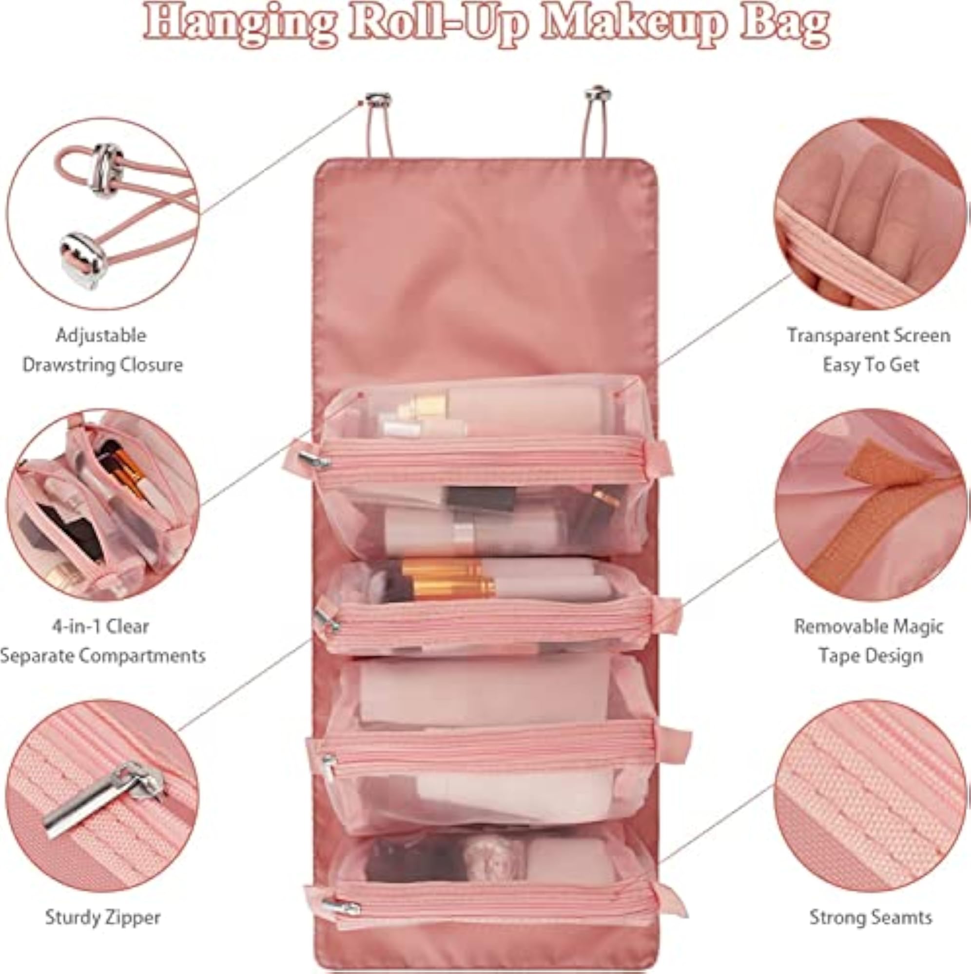 Professional Cosmetic Makeup Kit Storage Pouches for Travelling