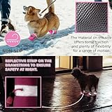 Hundeschuhe Winter,4 Stück Stiefel für Hunde,Schneestiefel Hunde,Geeignet für Kleine Und Mittelgroße Hunde, Rutschfest Und Warm, für Outdoor-Aktivitäten Geeignet, Waschbar (S, Rosa)