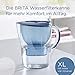 BRITA Wasserfilter Kanne Marella XL blau (3,5l) inkl. 1x MAXTRA PRO Pure Performance Kartusche - große Filterkanne mit Smart Light LED & Klapp-Deckel, filtert Verunreinigungen & mehr