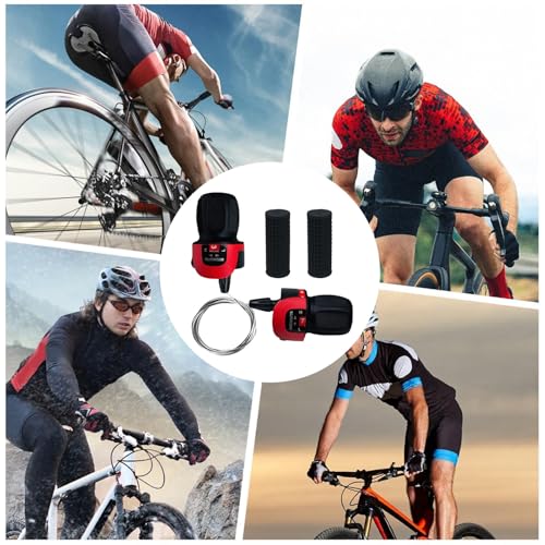 Cycling Gear, Shifter Lever, 1 Pair Bicycle 21 Speed Twist with Non Slip Handlebar Grip 7.87x5.91x1.18 Inches for E Bikes, Folding Bikes, Commuting, Training, Touring, Garage, Kids, Adults, Urban – Image 5