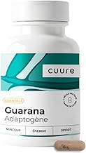 Guarana Pur - CUURE - 90 Jours - 22% de Caféine - Fatigue Mentale et Physique - Contrôle du Poids - Puissant et Efficace - Complément Alimentaire Vegan - Formulé et Conditionné en France