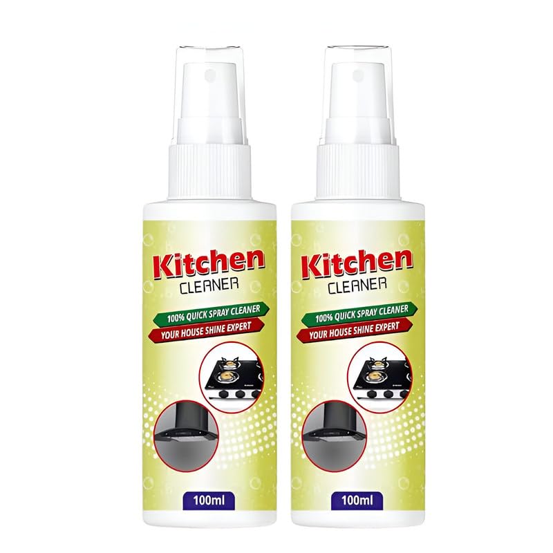 Premium Collection Kitchen Cleaner Spray & Kitchen Degreaser, Liquid for Chimney, Microwave Ovens, Grills, Gas Stoves, Exhaust Fans & Deep Fryers, Kitchen Grease Stain Remover, 100ml, Pack of 1