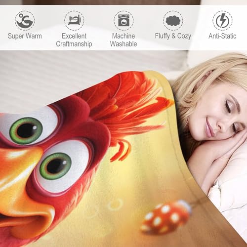 Couverture polaire coq lit d'une douceur exceptionnelle