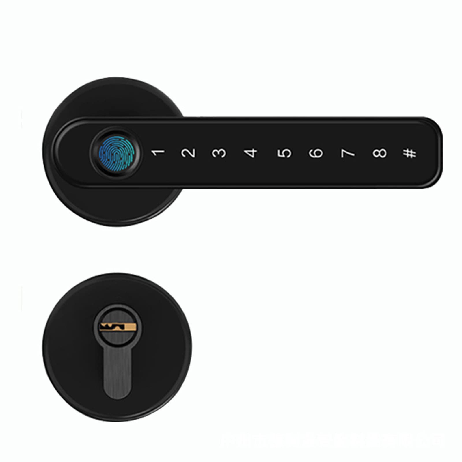 Smart Lock Control im Schlafzimmer kann mit einer Berührung geöffnet werden, Office-Fingerabdruck-Vorhängeschloss-Passwort muss nicht warten,Black