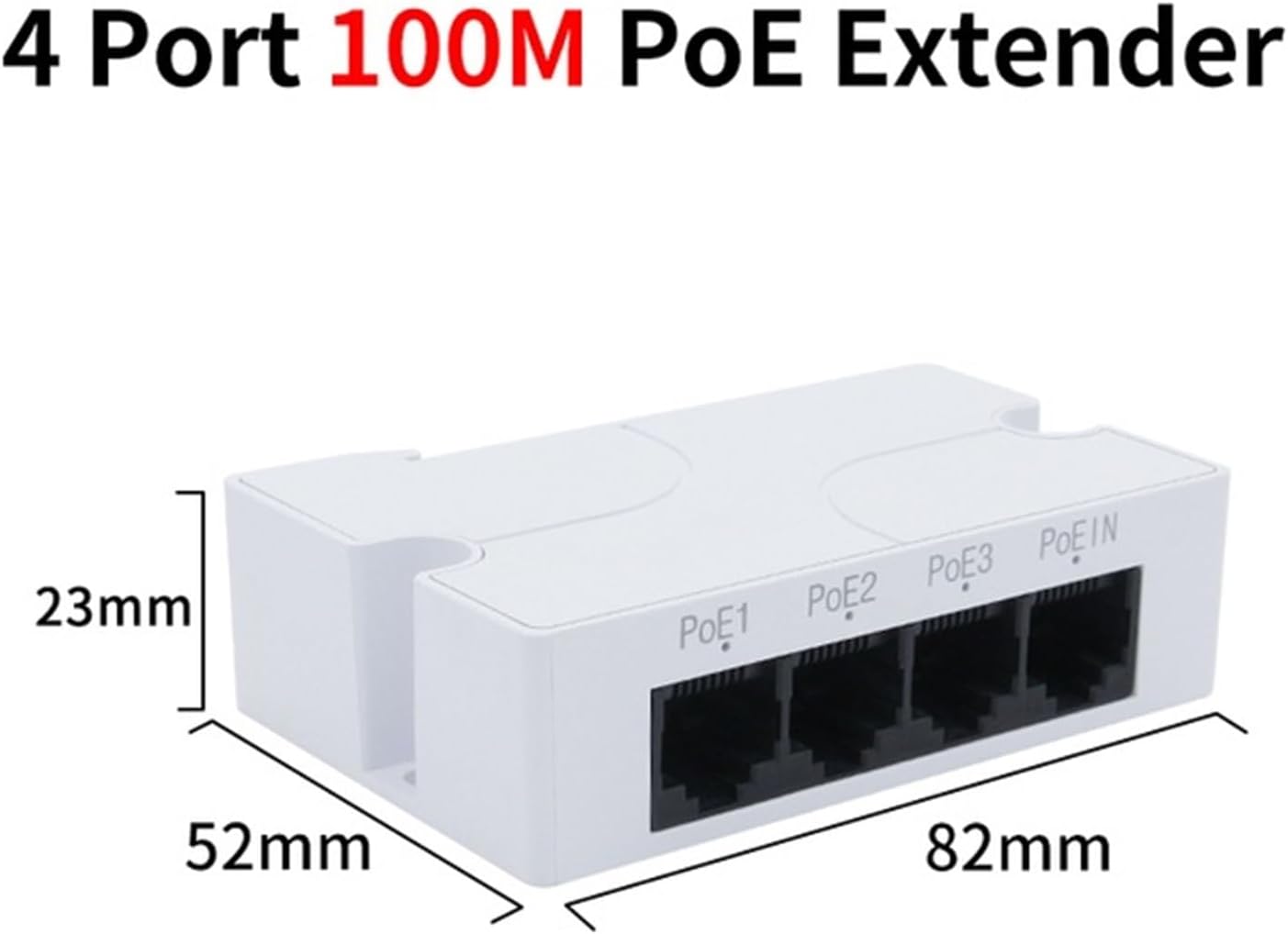 4-Port 100 POE Extender Network Switch Repeater