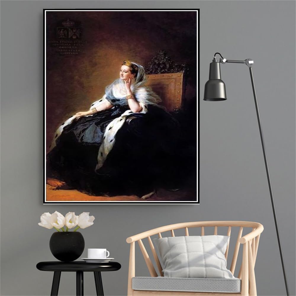 Paint by Numbers for Adult Portrait of Eugenie Empress of The French Painting by Franz Xaver Winterhalter Paint by Numbers Kit for Kids and Adults