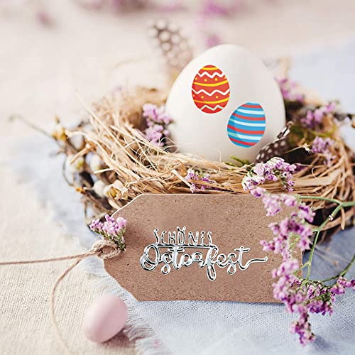 500 Pieces Easter Roll Stickers Eggs Labels Roll Self-Adhesive Decorative Stickers Egg Bunny Shaped Stickers For Easter Party Supplies, Envelopes, Diy, Cards, Gift Bags, Parties Presents #TOP5
