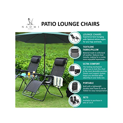 Patio Lounge Chairs Set Of 2 Lounge Chairs For Outside Outdoor Lounge Chairs Tanning Chair Folding Lounge Chair Lawn Garden Yard Folding Lightweight Adjustable Lounge With Pillow Pack Of 2 - Brown #TOP2