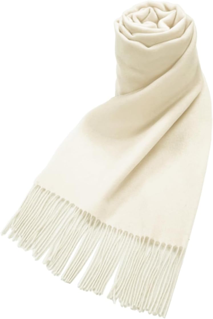 [Vita Natur] ヴィタ・ナトゥール カシミヤブレンドウールストール ウール95％カシミヤ5％ 大判 無地 チェック ストール (190cm×60cm) 全23色