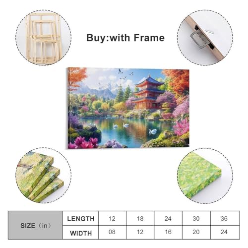 Toile architecture ancienne impression tableau mural 30x45 - 2