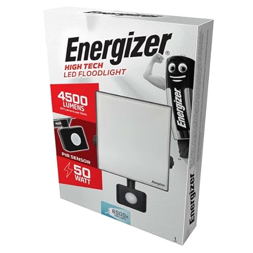 Energizer LED Energy Saving Security Flood Lights PIR Motion Sensor 20w 30w 50w - ELE-SFW (50 Watt With PIR)