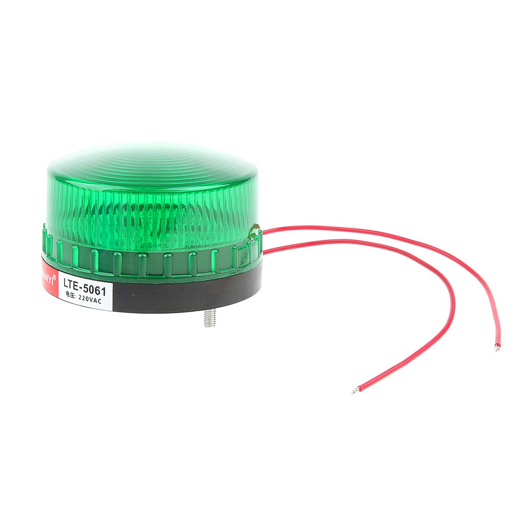 B Baosity 220V Gyrophare Balise de Signalisation Lumineuse LED Lampe d'Avertissement Clignotant Eclairage d'urgence Voiture Vert
