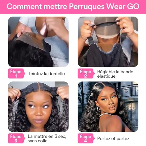 Perruque 13x6 sans colle pour masquer la perte de cheveux avec naturel