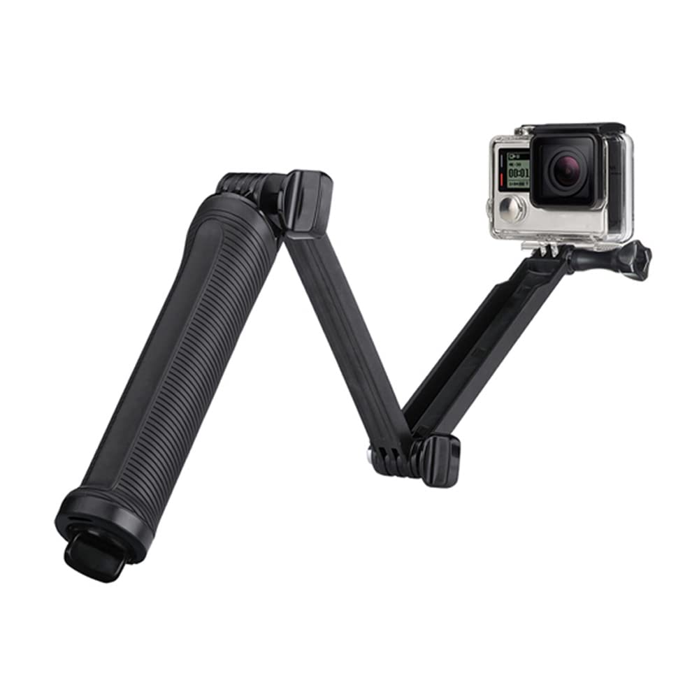 TURBOMAX TRIMonopod Grip Arm Tripod Foldable Selfie Stick Compatible with GoPro Hero 11 10 9 8 7 6 5 4 3