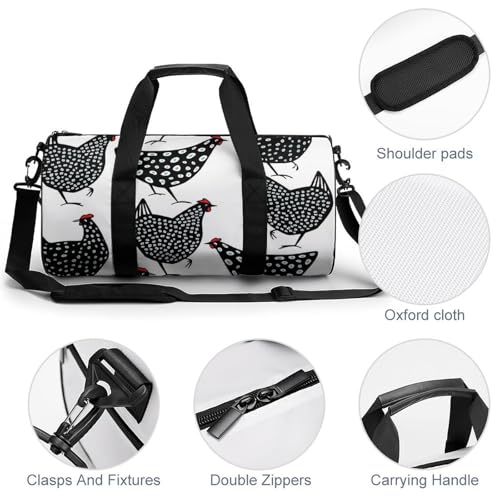 Sac week-end Poulet Noir résistant pour organiser vos bagages