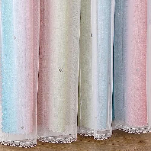 KAHEAUM Blackout Curtains for Bedroom & Living Room, 2 Panel, 46 x 54 inch Drop - Image 4