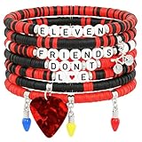 RZCOMP for Stranger Merch TV Inspired Bracelet,7PCS Stackable Stretch Bracelets for Stranger TV Merchandise Jewellery Fans Stuff Cosplay Outfit Friendship Birthday Gifts