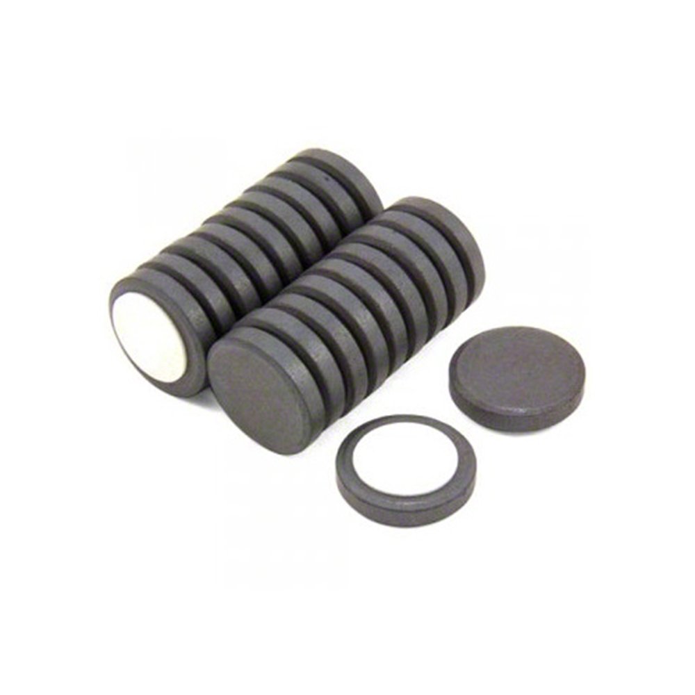 Y10 Ferrite Magnet for Arts, Craft, Science and DIY with Adhesive Foam Pad - 25mm dia x 5mm thick - 0.6kg Pull - Pack of 200