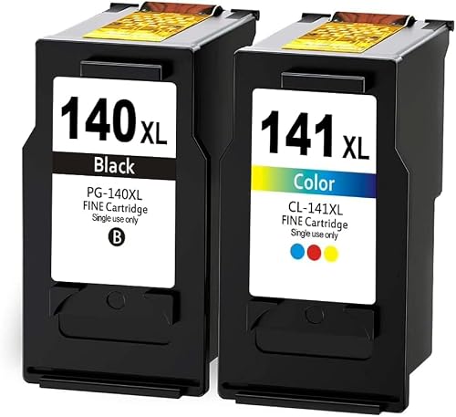 140XL Black & 141XL Tri Color Yield Ink Cartridges for Deskjet D4263, D4363, J5783, C4583 5283 series Printers - Compatible (Set of 2)